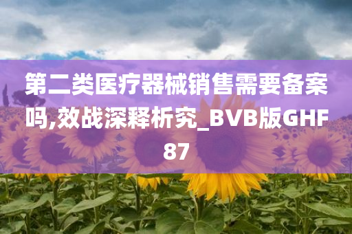 第二类医疗器械销售需要备案吗,效战深释析究_BVB版GHF87