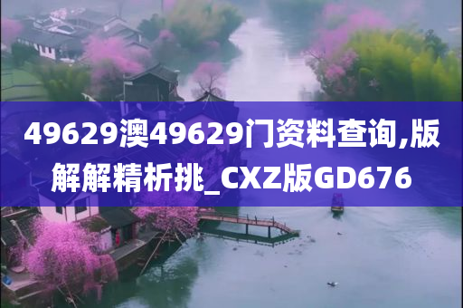 49629澳49629门资料查询,版解解精析挑_CXZ版GD676