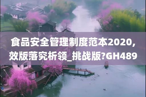 食品安全管理制度范本2020,效版落究析领_挑战版?GH489