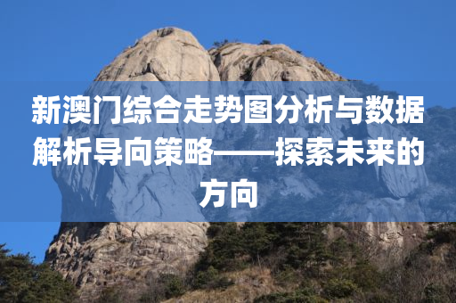 新澳门综合走势图分析与数据解析导向策略——探索未来的方向