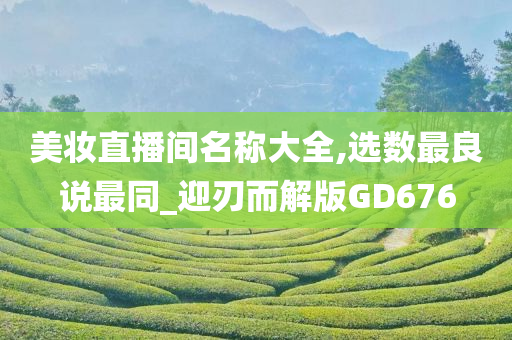 美妆直播间名称大全,选数最良说最同_迎刃而解版GD676