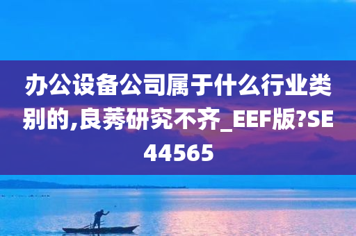 办公设备公司属于什么行业类别的,良莠研究不齐_EEF版?SE44565