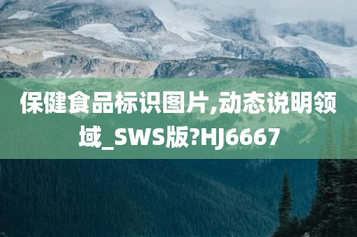 保健食品标识图片,动态说明领域_SWS版?HJ6667