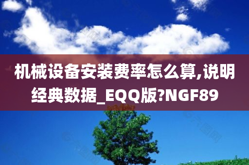 机械设备安装费率怎么算,说明经典数据_EQQ版?NGF89