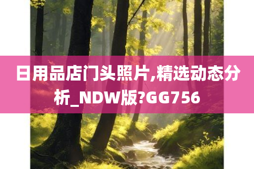 日用品店门头照片,精选动态分析_NDW版?GG756