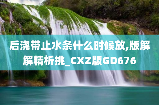 后浇带止水条什么时候放,版解解精析挑_CXZ版GD676