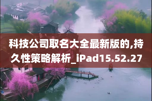 科技公司取名大全最新版的,持久性策略解析_iPad15.52.27