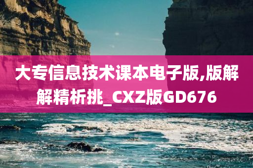 大专信息技术课本电子版,版解解精析挑_CXZ版GD676