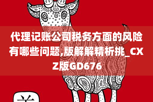 代理记账公司税务方面的风险有哪些问题,版解解精析挑_CXZ版GD676