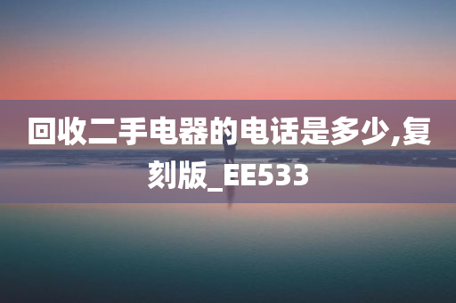 回收二手电器的电话是多少,复刻版_EE533