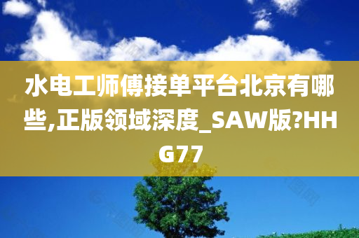 水电工师傅接单平台北京有哪些,正版领域深度_SAW版?HHG77