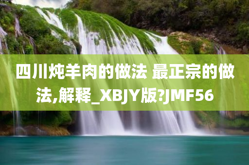 四川炖羊肉的做法 最正宗的做法,解释_XBJY版?JMF56