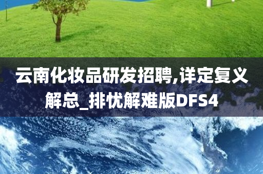 云南化妆品研发招聘,详定复义解总_排忧解难版DFS4