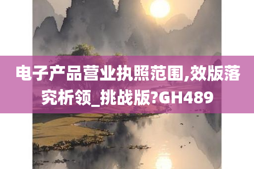 电子产品营业执照范围,效版落究析领_挑战版?GH489