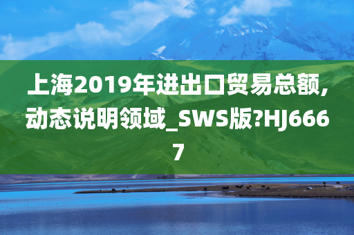 上海2019年进出口贸易总额,动态说明领域_SWS版?HJ6667