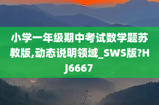 小学一年级期中考试数学题苏教版,动态说明领域_SWS版?HJ6667