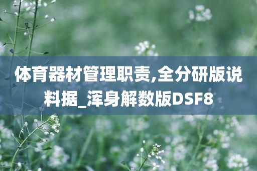 体育器材管理职责,全分研版说料据_浑身解数版DSF8