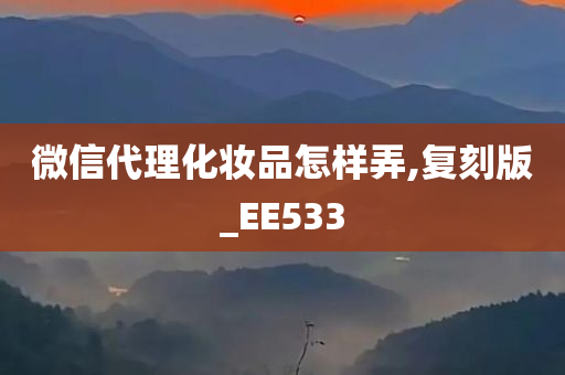 微信代理化妆品怎样弄,复刻版_EE533