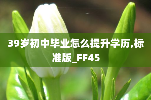 39岁初中毕业怎么提升学历,标准版_FF45