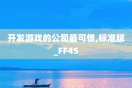 开发游戏的公司最可恨,标准版_FF45