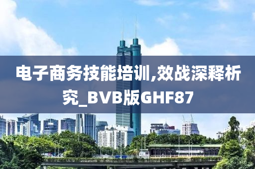 电子商务技能培训,效战深释析究_BVB版GHF87