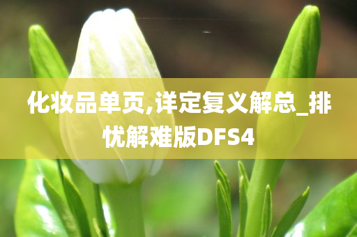 化妆品单页,详定复义解总_排忧解难版DFS4