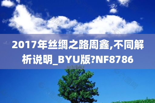 2017年丝绸之路周鑫,不同解析说明_BYU版?NF8786