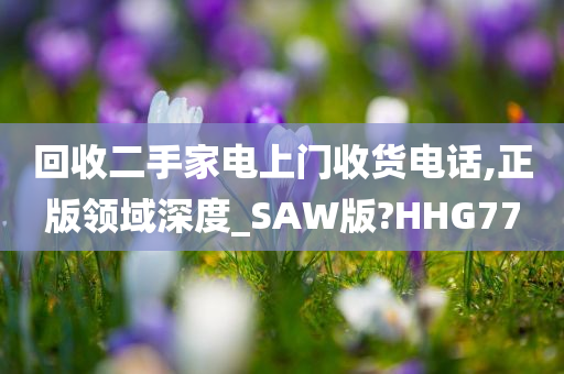 回收二手家电上门收货电话,正版领域深度_SAW版?HHG77