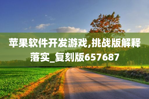 苹果软件开发游戏,挑战版解释落实_复刻版657687