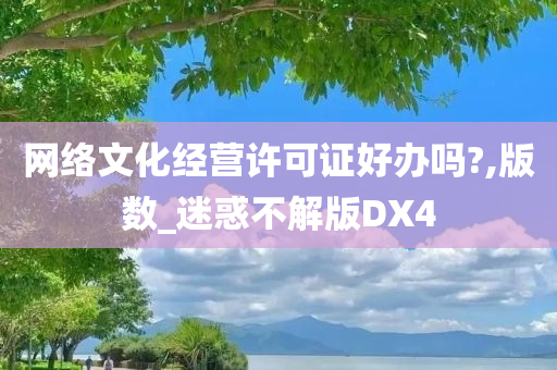 网络文化经营许可证好办吗?,版数_迷惑不解版DX4