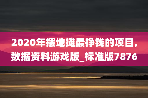 2020年摆地摊最挣钱的项目,数据资料游戏版_标准版7876