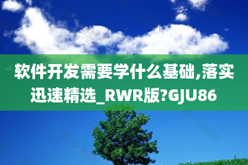 软件开发需要学什么基础,落实迅速精选_RWR版?GJU86