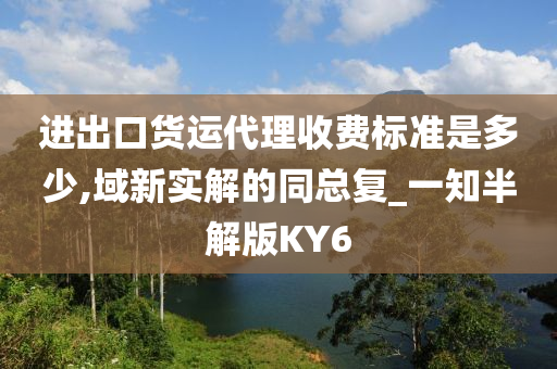 进出口货运代理收费标准是多少,域新实解的同总复_一知半解版KY6