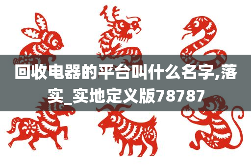 回收电器的平台叫什么名字,落实_实地定义版78787