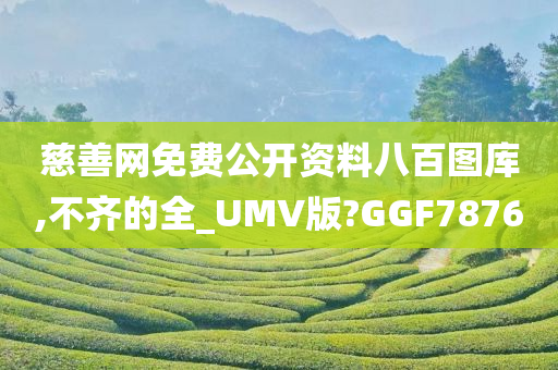 慈善网免费公开资料八百图库,不齐的全_UMV版?GGF7876