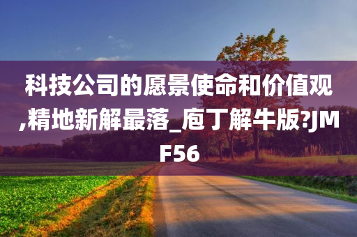 科技公司的愿景使命和价值观,精地新解最落_庖丁解牛版?JMF56