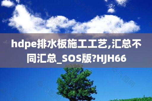 hdpe排水板施工工艺,汇总不同汇总_SOS版?HJH66