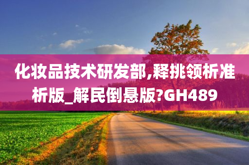 化妆品技术研发部,释挑领析准析版_解民倒悬版?GH489