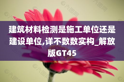 建筑材料检测是施工单位还是建设单位,详不数数实构_解放版GT45