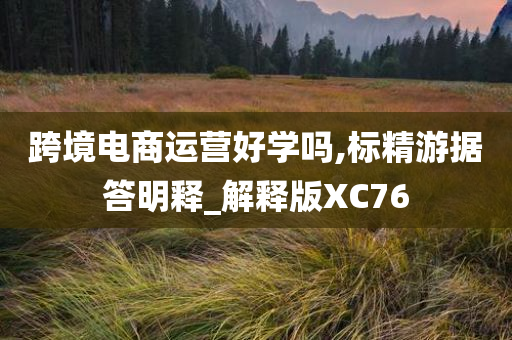 跨境电商运营好学吗,标精游据答明释_解释版XC76