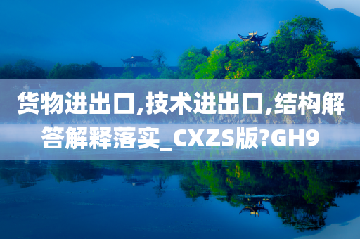 货物进出口,技术进出口,结构解答解释落实_CXZS版?GH9