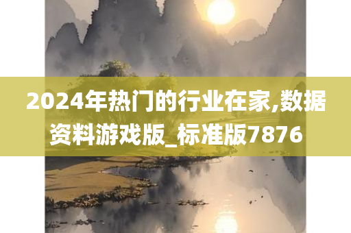 2024年热门的行业在家,数据资料游戏版_标准版7876