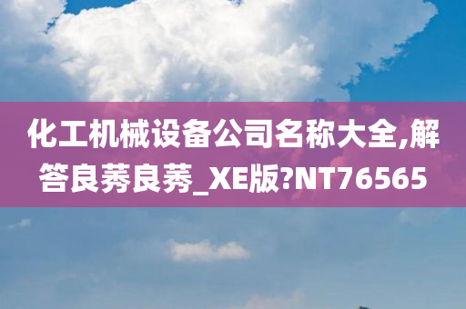 化工机械设备公司名称大全,解答良莠良莠_XE版?NT76565