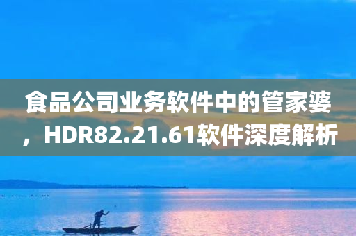 食品公司业务软件中的管家婆，HDR82.21.61软件深度解析