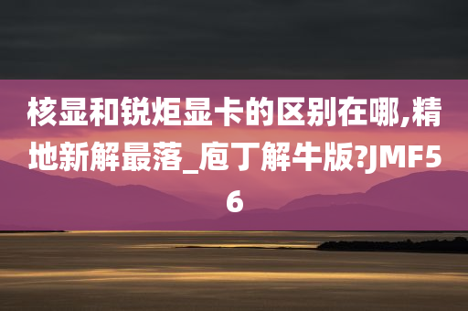 核显和锐炬显卡的区别在哪,精地新解最落_庖丁解牛版?JMF56