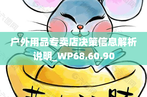 户外用品专卖店决策信息解析说明_WP68.60.90