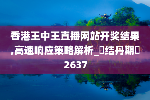 香港王中王直播网站开奖结果,高速响应策略解析_‌结丹期‌2637