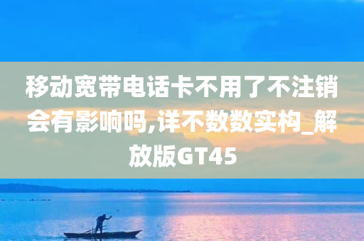 移动宽带电话卡不用了不注销会有影响吗,详不数数实构_解放版GT45