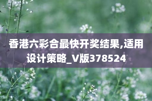 香港六彩合最快开奖结果,适用设计策略_V版378524