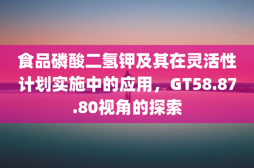 食品磷酸二氢钾及其在灵活性计划实施中的应用，GT58.87.80视角的探索